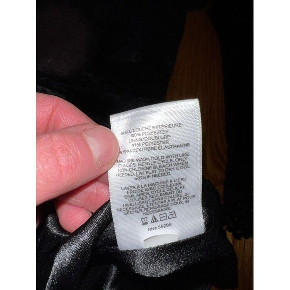 New Express Lace Puff Sleeve Fit And Flare Dress Size 0 Retail $98 Color black - Picture 8 of 8